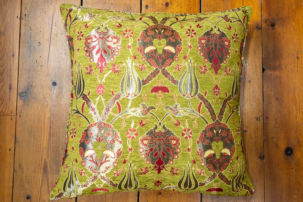 Medium Lime Ottoman Turkish Tulip Cushion Cover 68x68cm